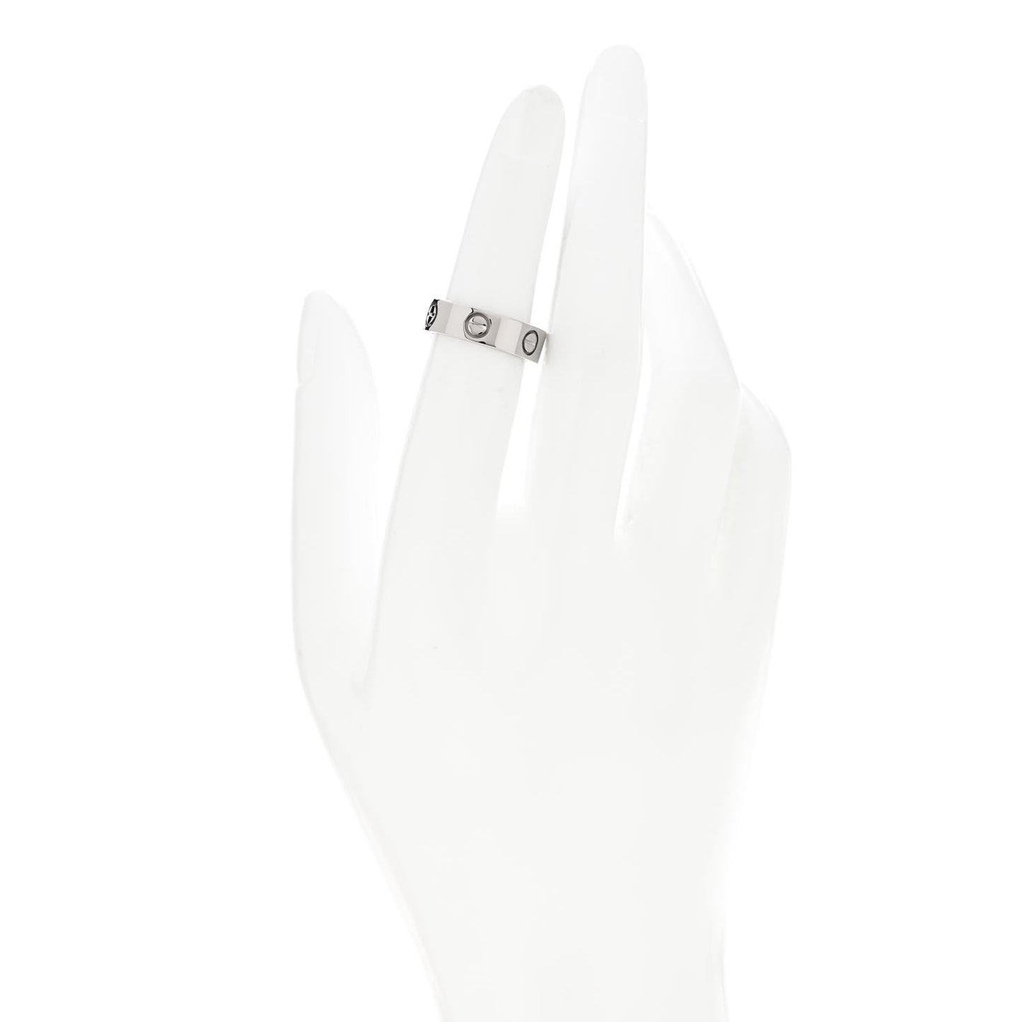 18K White Gold 5.5mm LOVE Ring 50 5.25