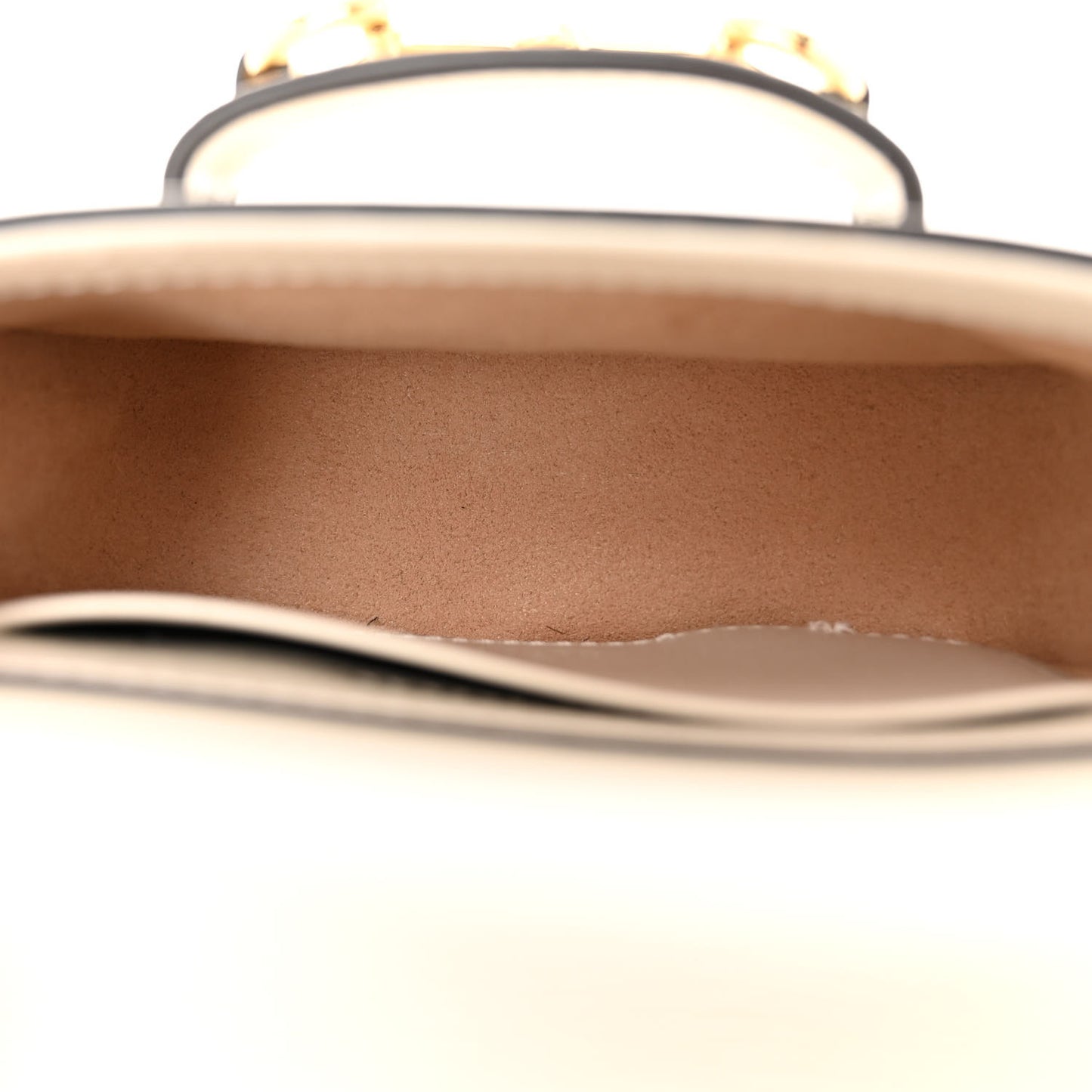 Azalea Calfskin Web Horsebit 1955 Wallet On Strap Mystic White