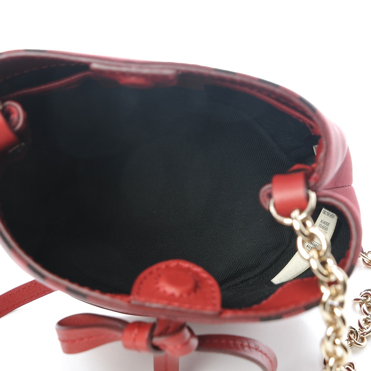 Burberry Overdyed Canvas Horseferry Check Baby Bucket Bag Parade Red 5 of 7