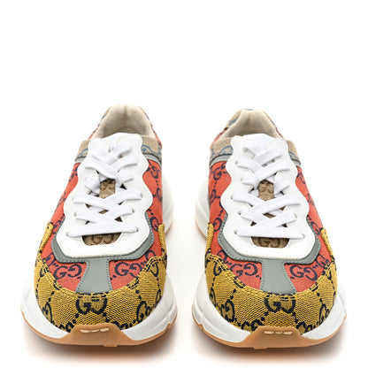 Gucci Monogram Multicolor Demetra Womens Rhyton Sneakers 36 Yellow Blue Great White Tabasco 2 of 8