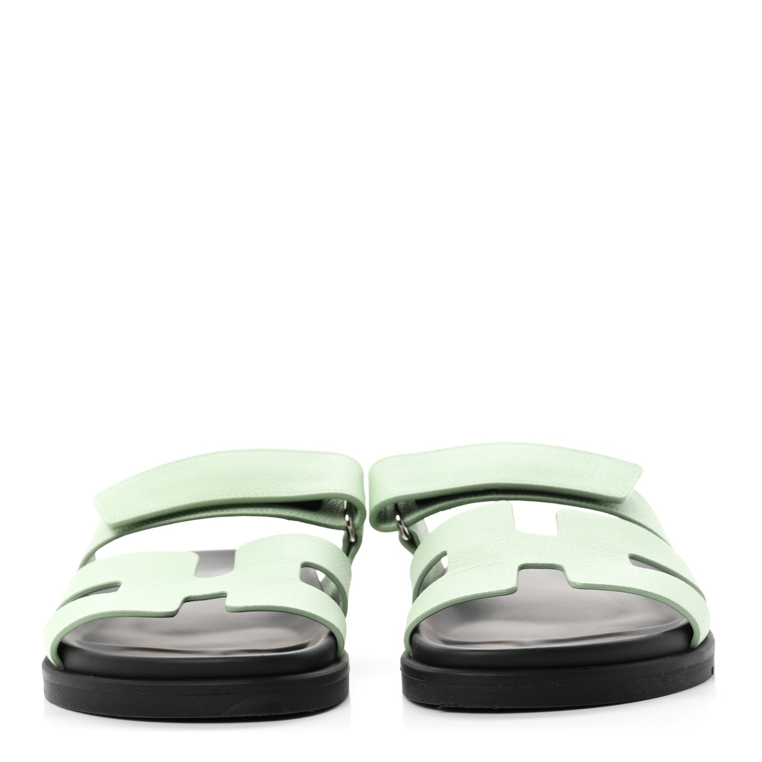 Hermes Epsom Womens Chypre Sandals 38 Vert Jade 3 of 9
