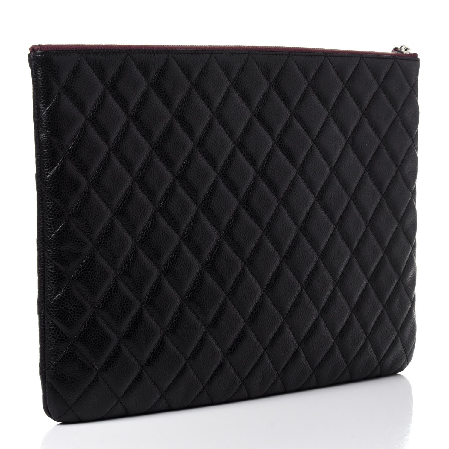 Chanel Caviar Quilted Large Cosmetic Case Black 3 of 11
