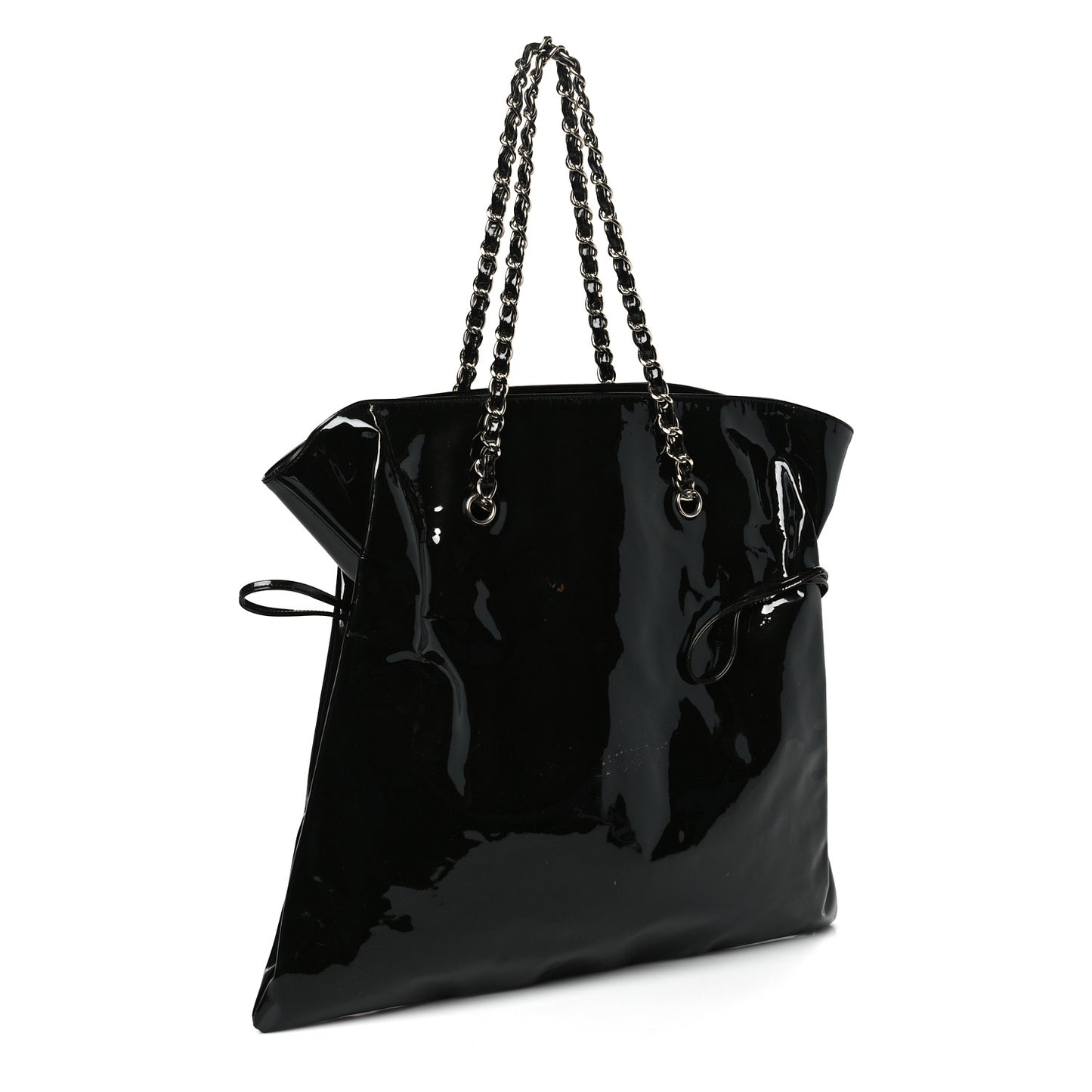 Patent Crystal Strass Bonbons Tote Black