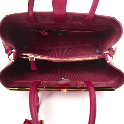 Fendi Vitello Elite Flamingo Regular 2Jours Tote Amarena 6 of 10