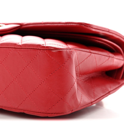 Chanel Lambskin Quilted Medium Double Flap Red 10 of 13