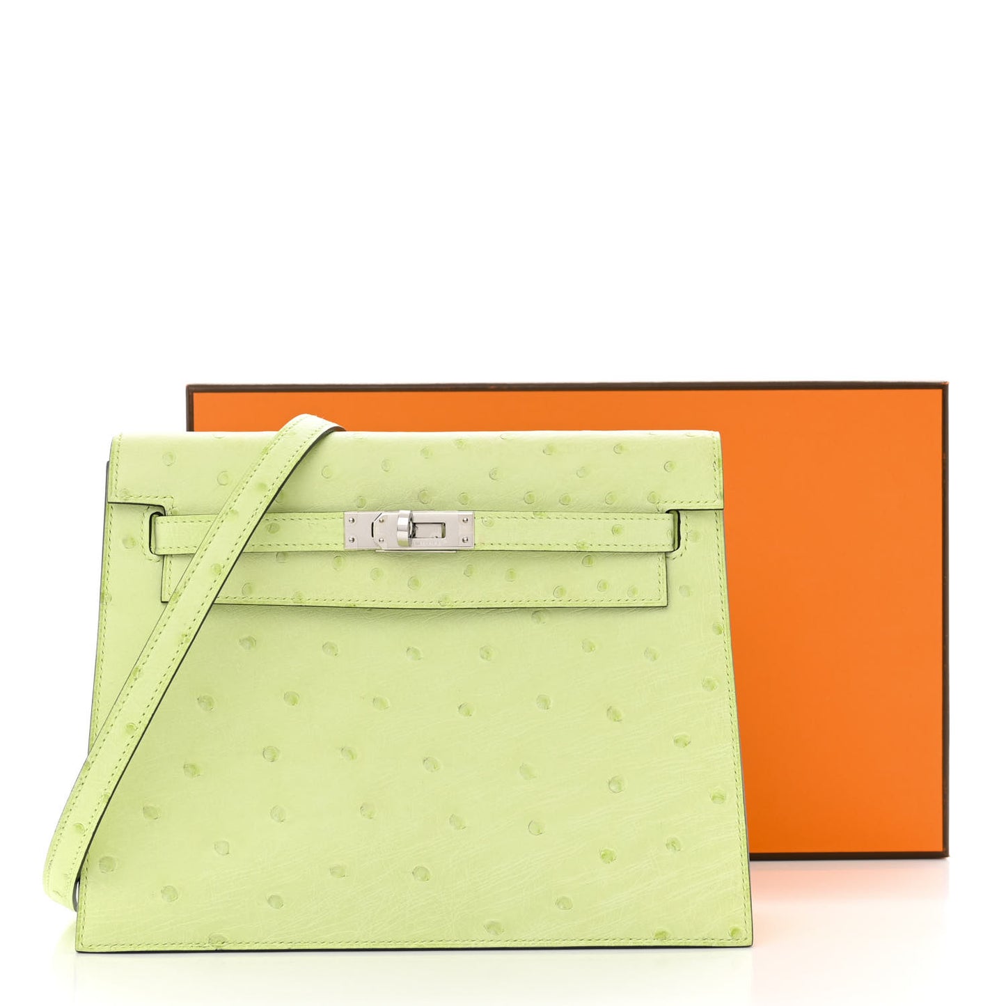 Ostrich Kelly Danse II Belt Bag Jaune Bourgeon