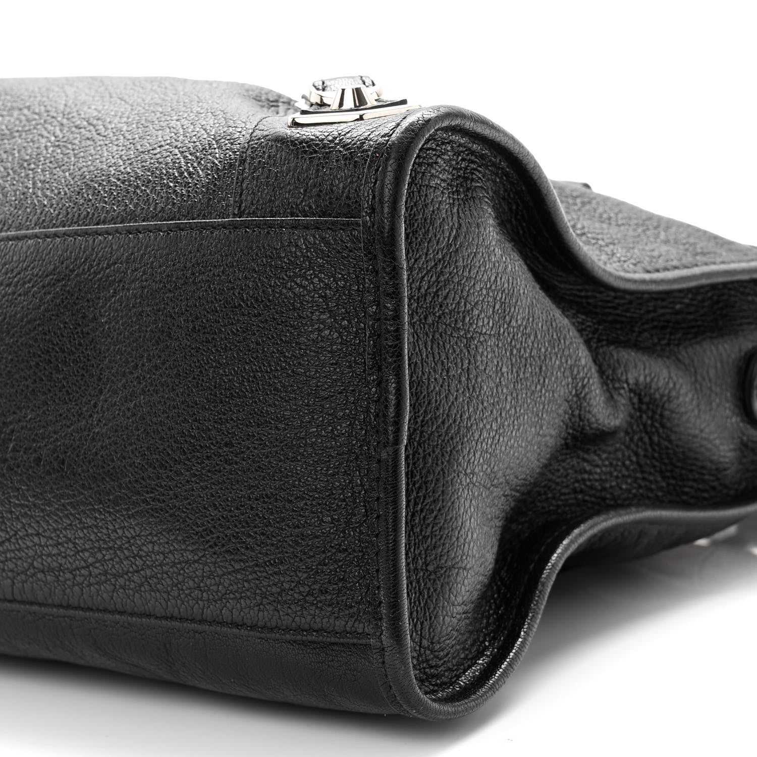 Balenciaga Chevre Silver Metallic Edge Hardware City Black 10 of 12