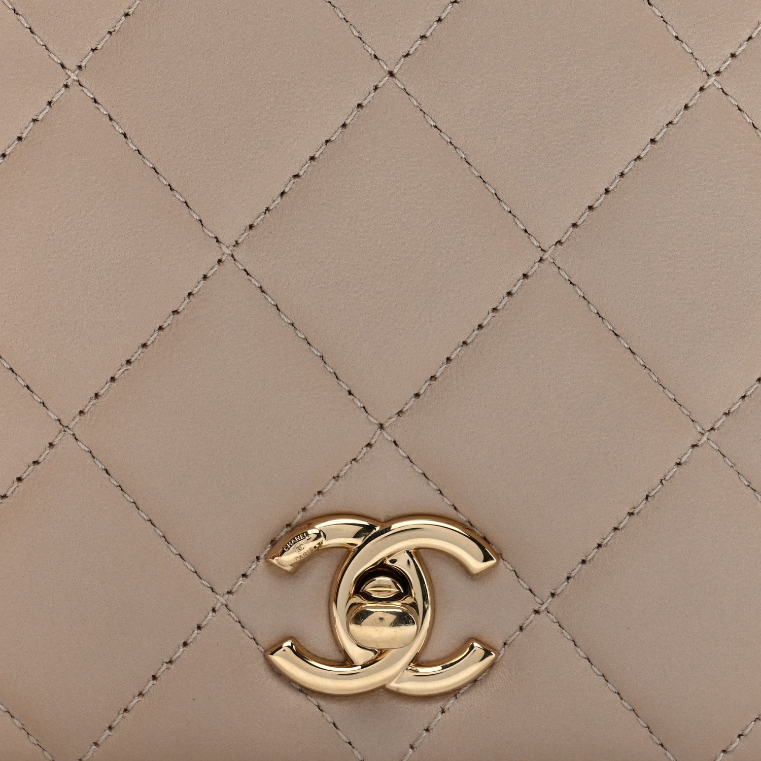 Chanel Lambskin Mini Carry Chic Flap Beige 8 of 10