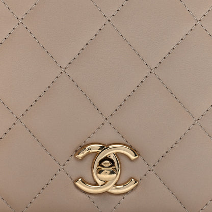 Chanel Lambskin Mini Carry Chic Flap Beige 8 of 10