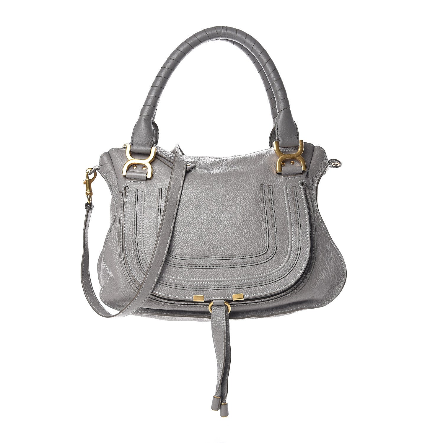 Chloe Calfskin Medium Marcie Satchel Cashmere Grey 1 of 8