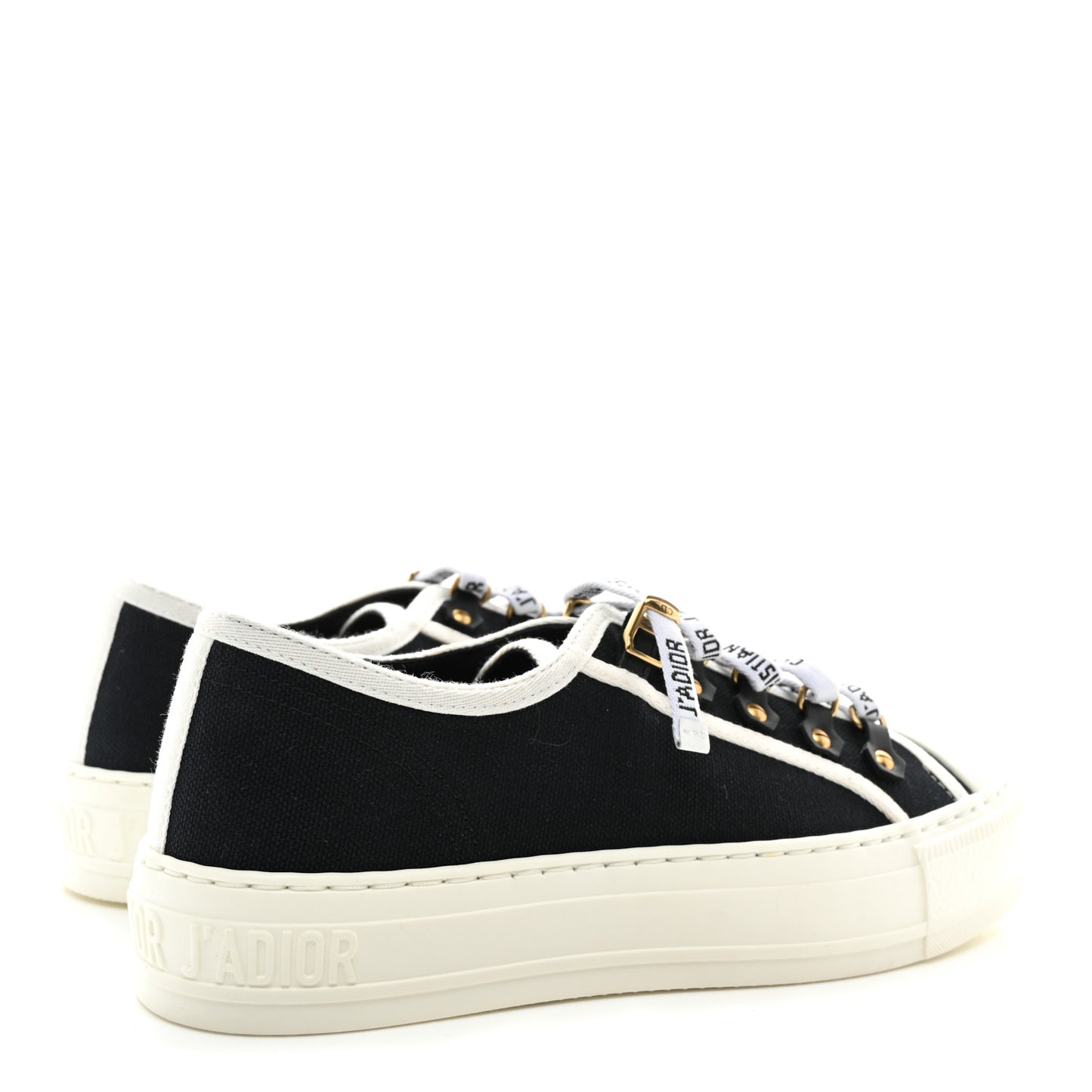 Canvas Walk'N'Dior Low Top Sneakers 36 Black
