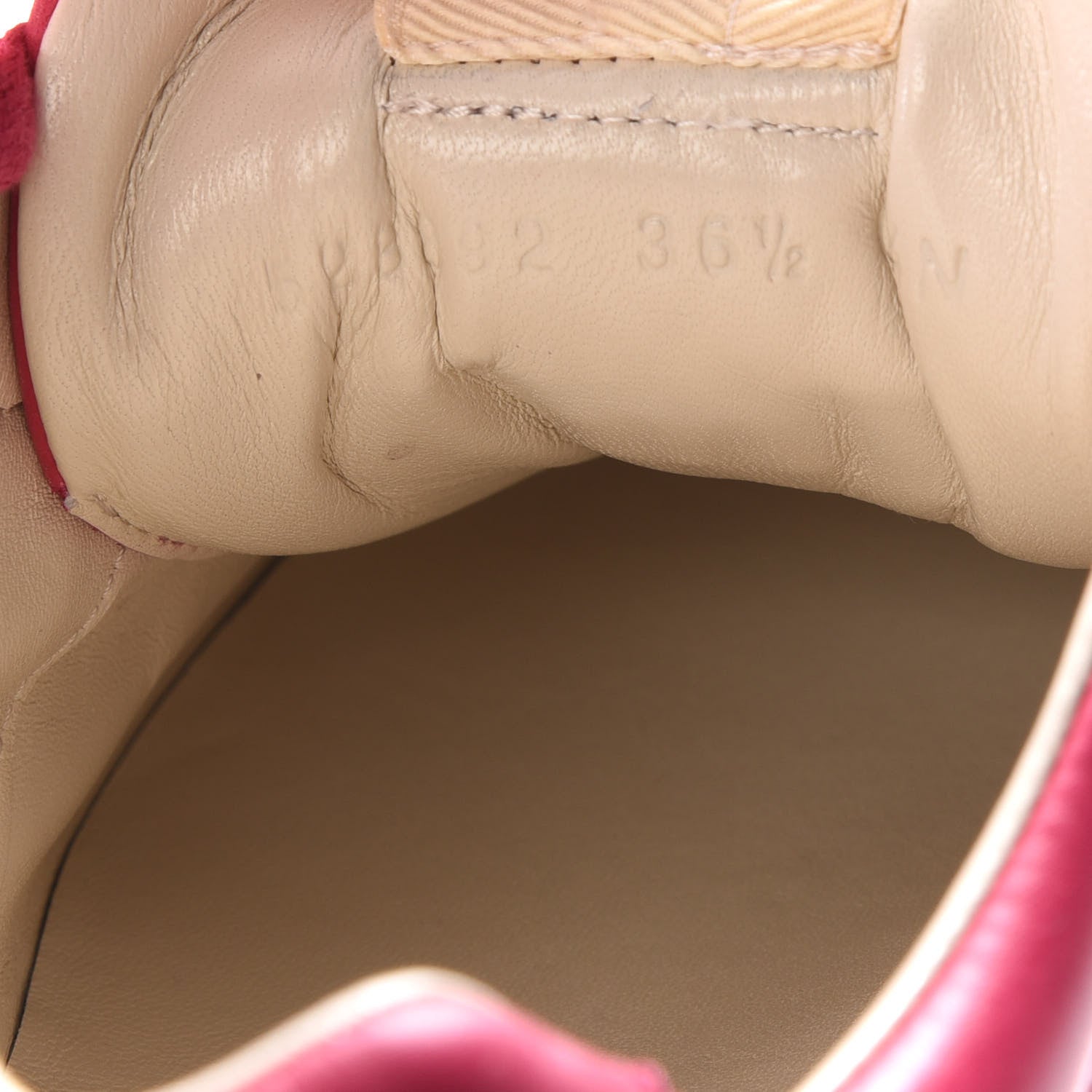 Gucci Calfskin Logo Womens Rhyton Sneakers 36.5 Box Pink 8 of 9