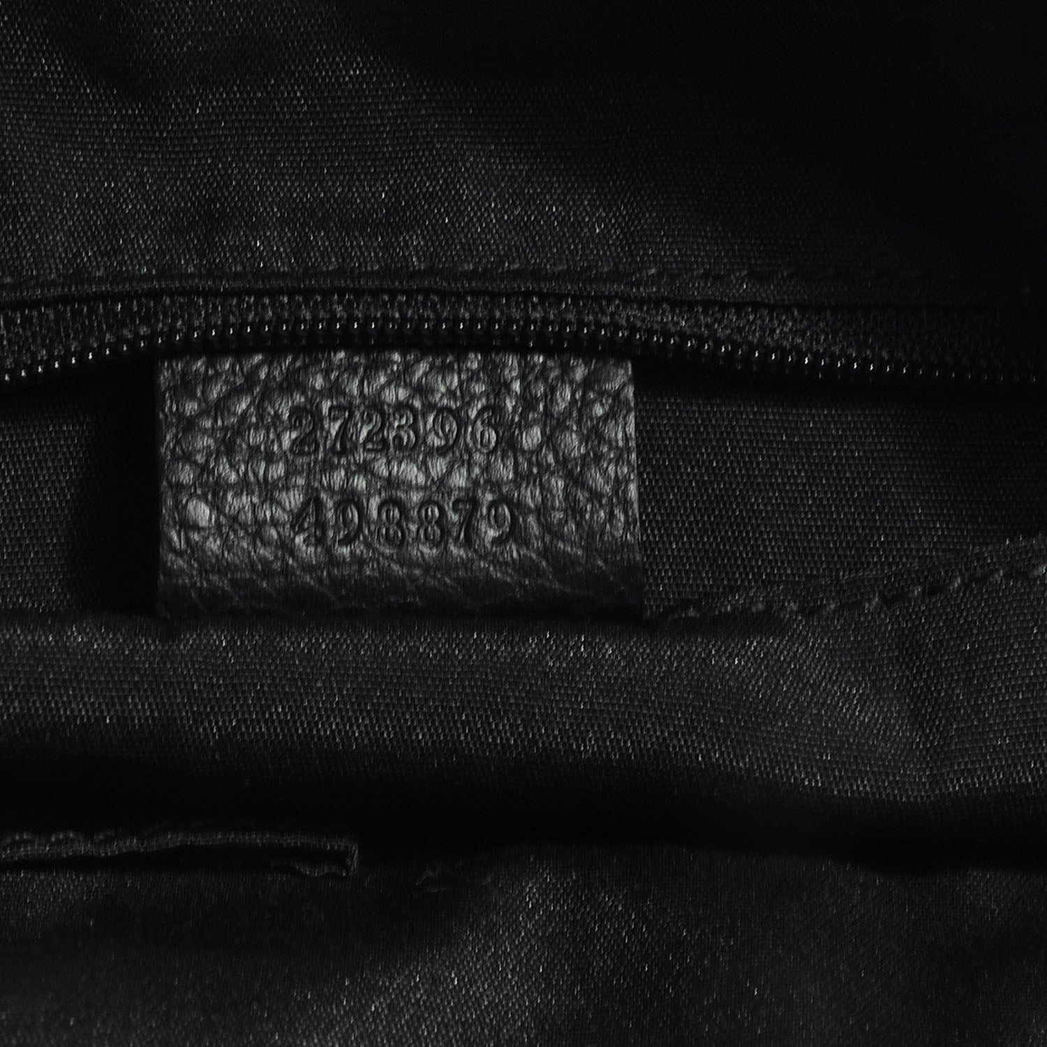 Gucci Guccissima Leather and Suede Crossbody Bag Black 7 of 7