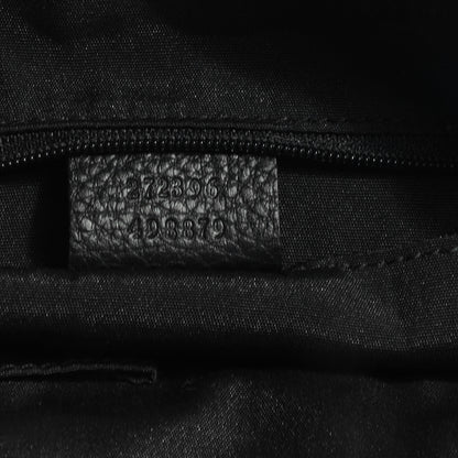 Gucci Guccissima Leather and Suede Crossbody Bag Black 7 of 7