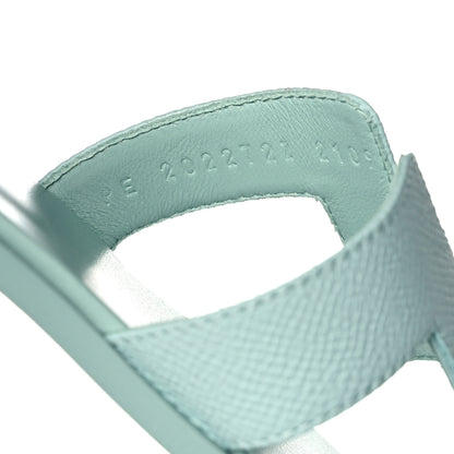 Hermes Epsom Oran Sandals 36.5 Vert Embrun 8 of 10