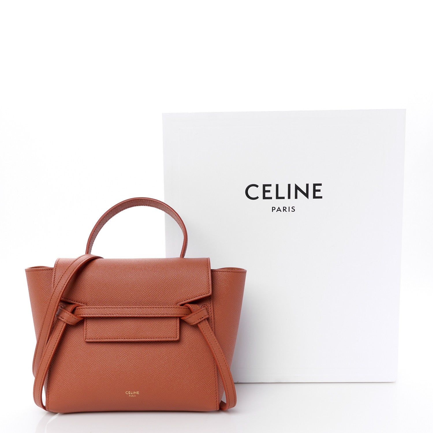 Celine Grained Calfskin Nano Belt Bag Terracotta 1757769