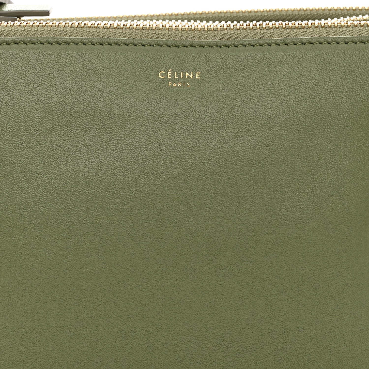 Celine Lambskin Small Trio Crossbody Bag Sage 9 of 11