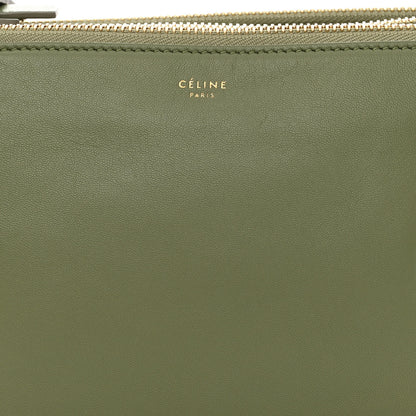 Celine Lambskin Small Trio Crossbody Bag Sage 9 of 11