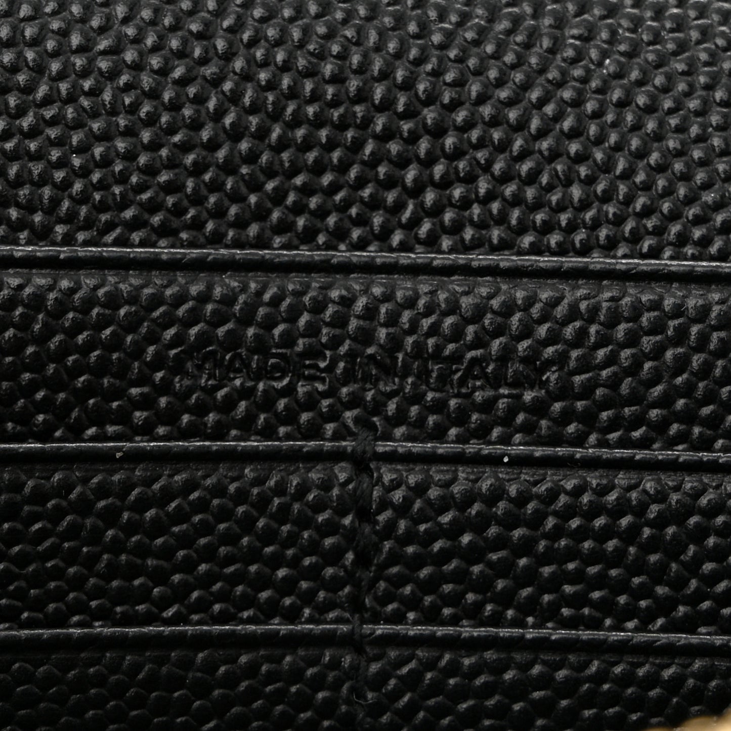 Grain De Poudre Matelasse Chevron Monogram Chain Wallet Black
