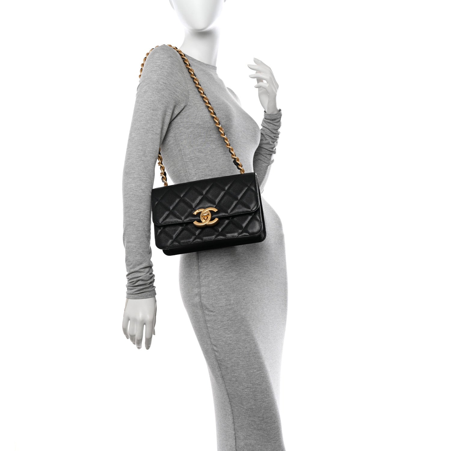Chanel Shiny Caviar Quilted Small Flap Black 2 of 11