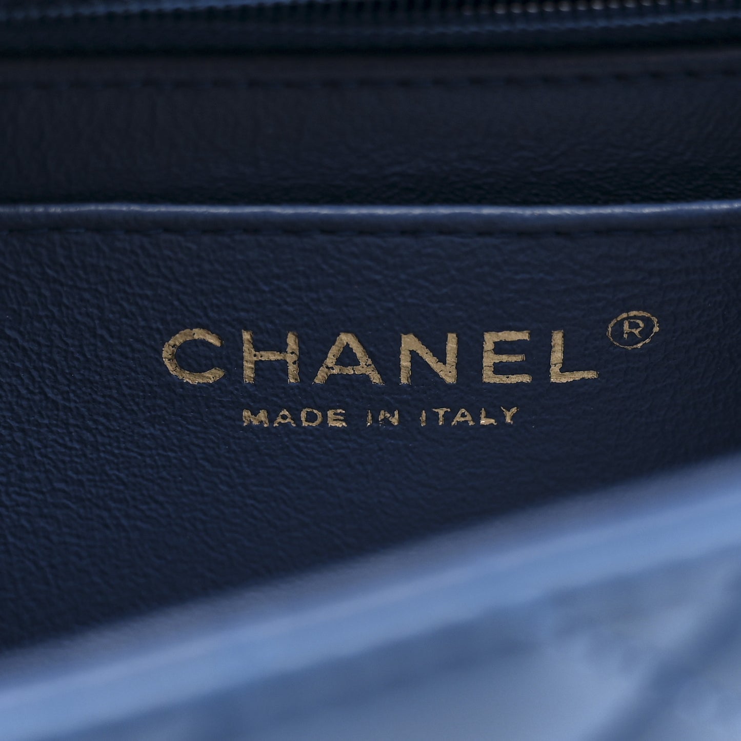 Lambskin Quilted Mini Square Flap Dark Blue