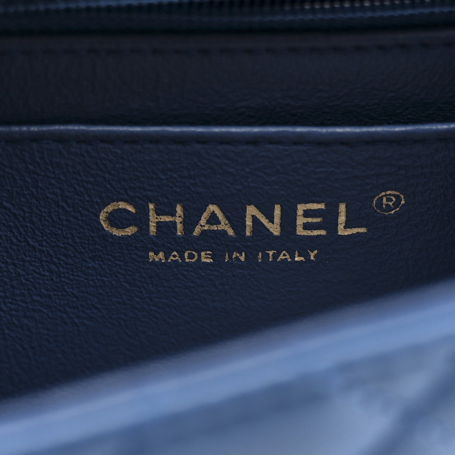 Chanel Lambskin Quilted Mini Square Flap Dark Blue 6 of 13