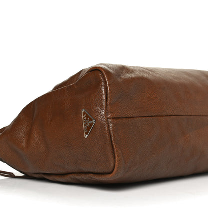 Prada Vitello Daino Top Handle Tote Brown 4 of 11
