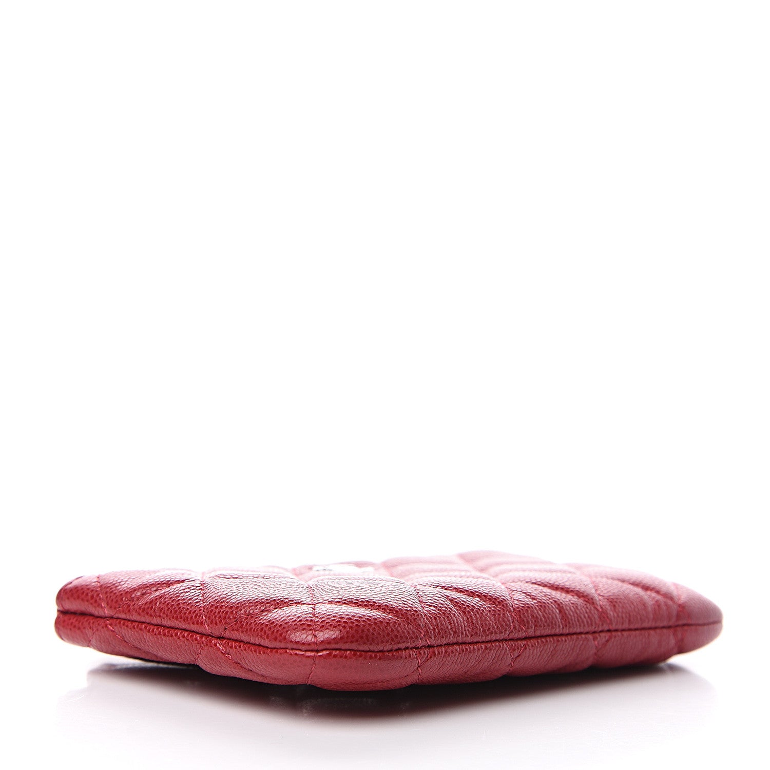Chanel Caviar Quilted Small Cosmetic Case Dark Red 3 of 8