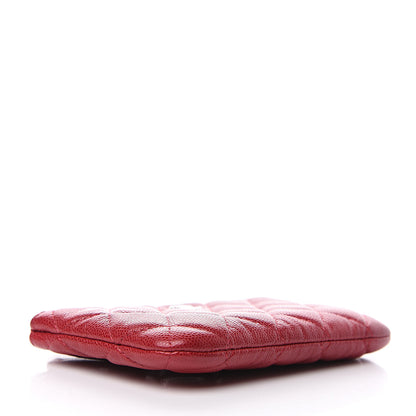 Chanel Caviar Quilted Small Cosmetic Case Dark Red 3 of 8