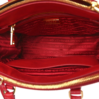 Prada Saffiano Lux Small Galleria Double Zip Tote Fuoco 5 of 8