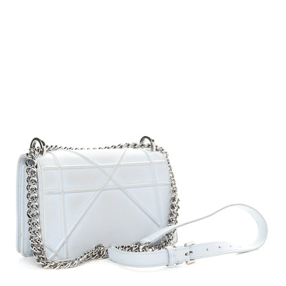 Christian Dior Grained Calfskin Medium Diorama Flap Bag Light blue 3 of 12