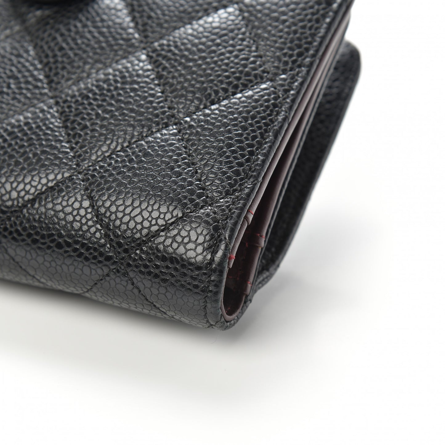 Caviar Quilted CC French Wallet Black