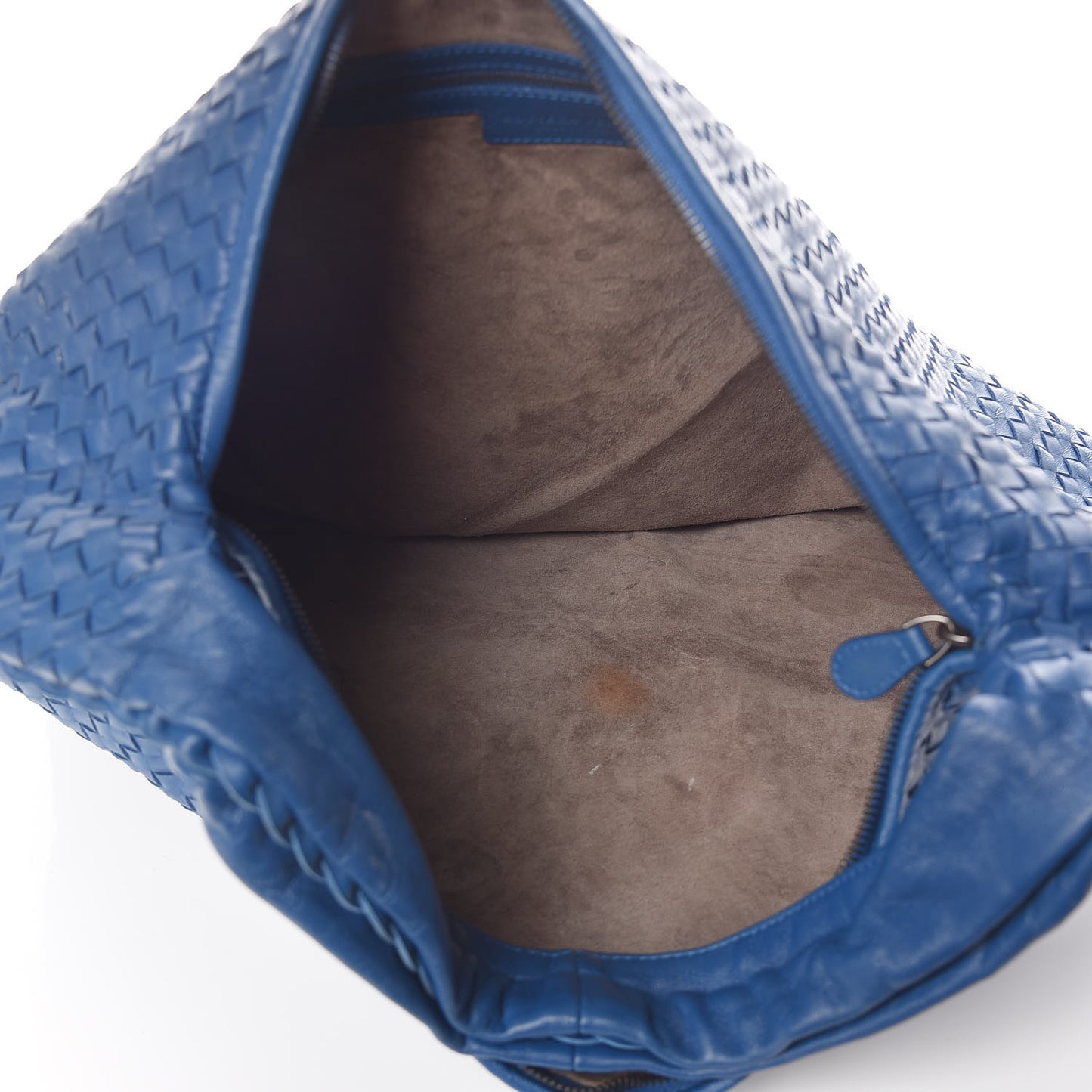 Nappa Intrecciato Large Veneta Hobo Cobalt Blue