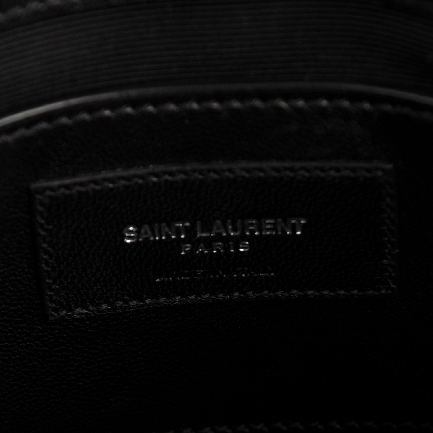Saint Laurent Sheepskin Matelasse Chevron Monogram Medium College Bag Black 7 of 7