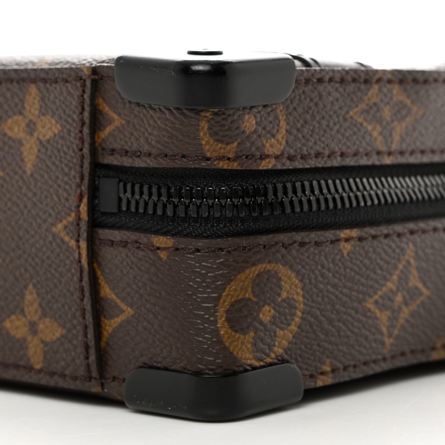 Louis Vuitton LOUIS VUITTON Monogram Macassar Handle Soft Trunk Black 10 of 10
