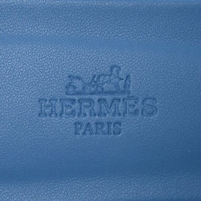 Hermes Box Calfskin Oran Sandals 38.5 Bleu Cameo 9 of 12