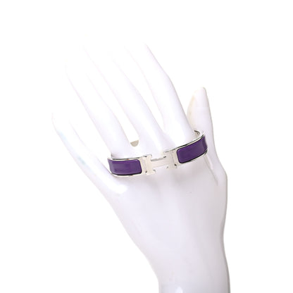 Hermes Enamel Narrow Clic Clac H Bracelet PM Pourpre 2 of 5