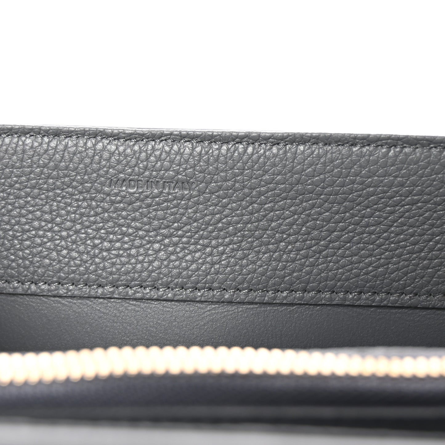 Grained Calfskin Medium 16 Top Handle Bag Grey