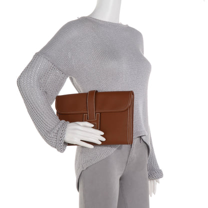 Hermes Epsom Jige PM Clutch Gold 2 of 7
