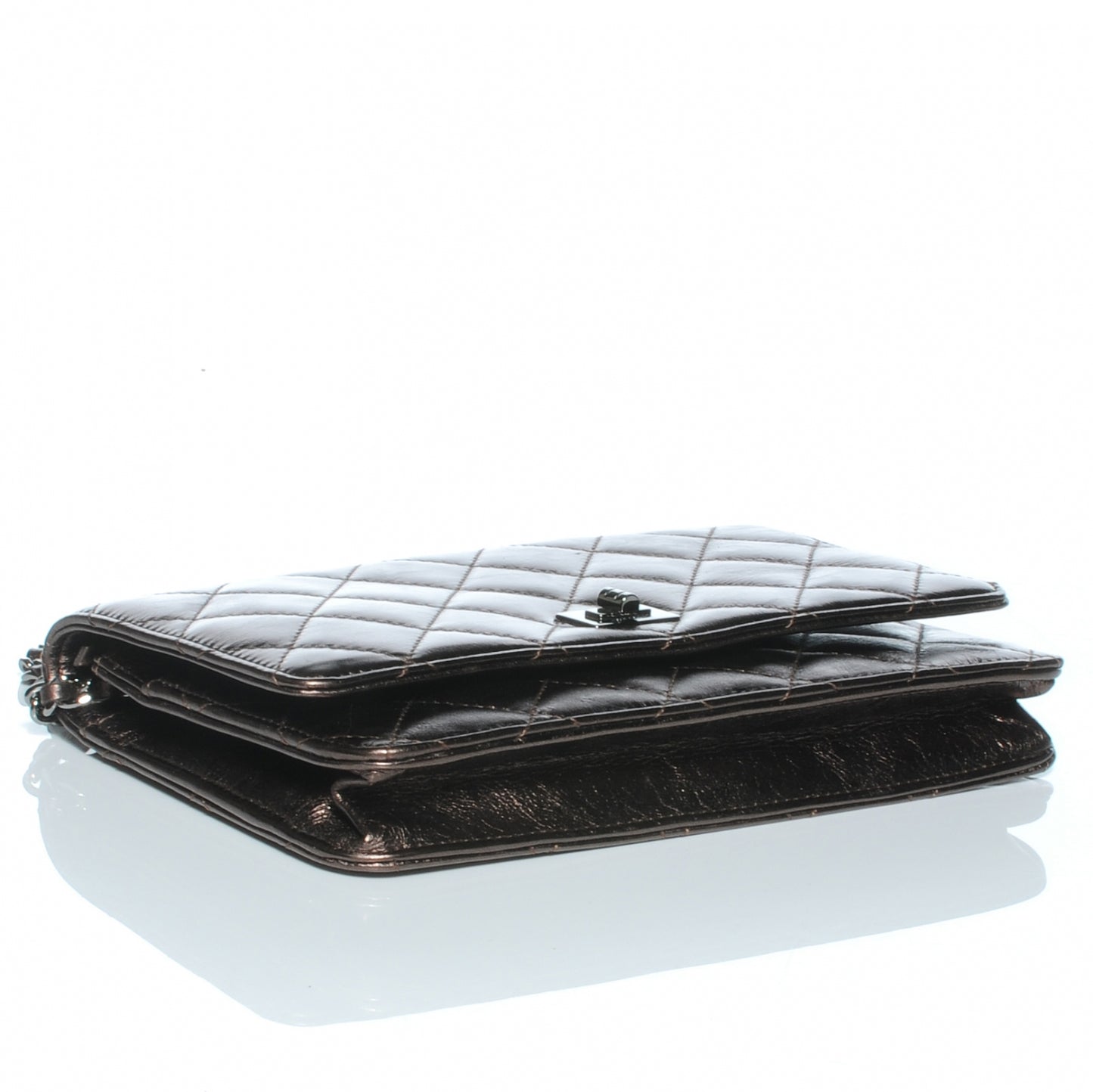 Calfskin Reissue Wallet On Chain WOC Bronze