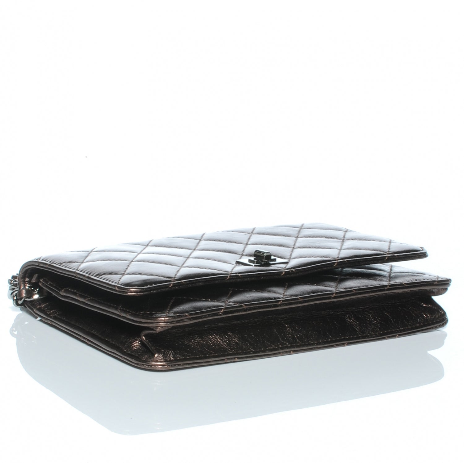 Chanel Calfskin Reissue Wallet On Chain WOC Bronze 4 of 8