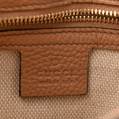 Gucci Pebbled Calfskin Medium Soho Flap Crossbody Camelia 6 of 14