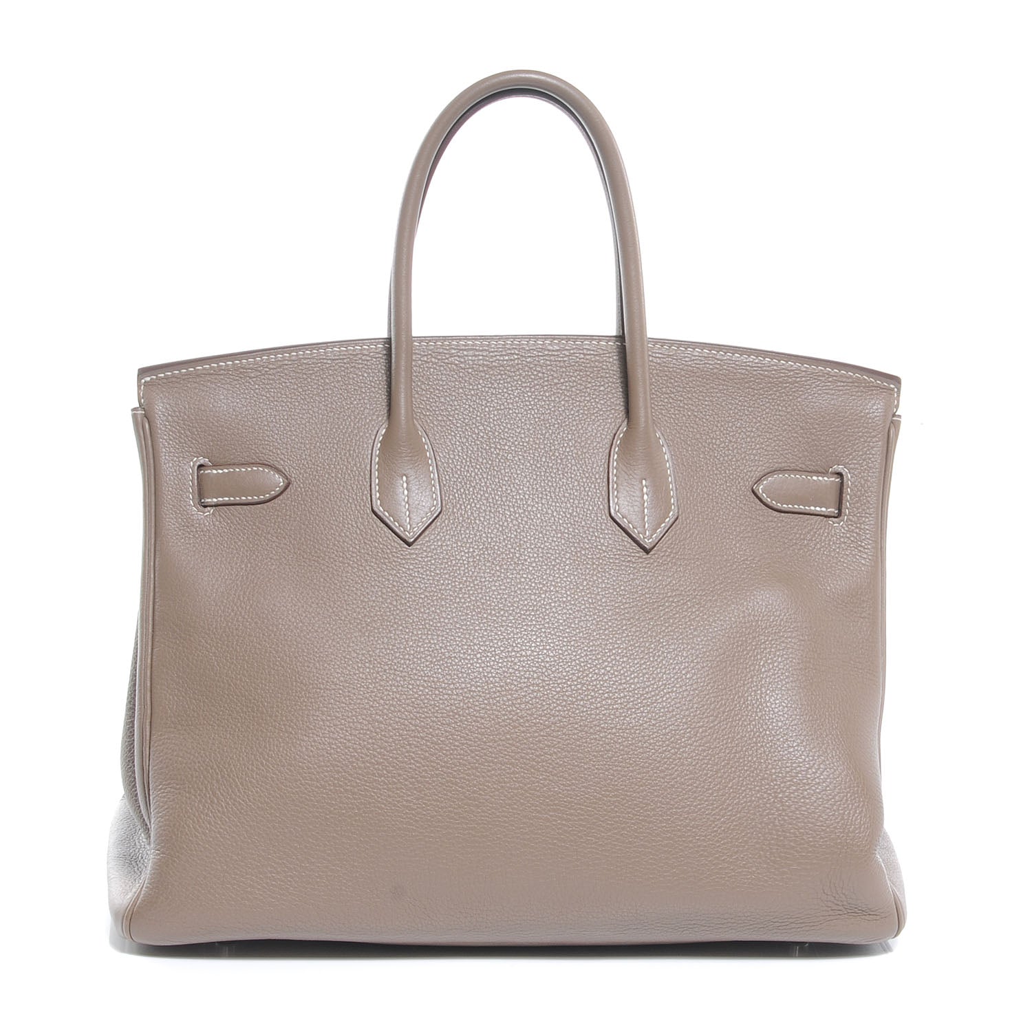 Hermes Taurillon Clemence Birkin 35 Etoupe 3 of 8