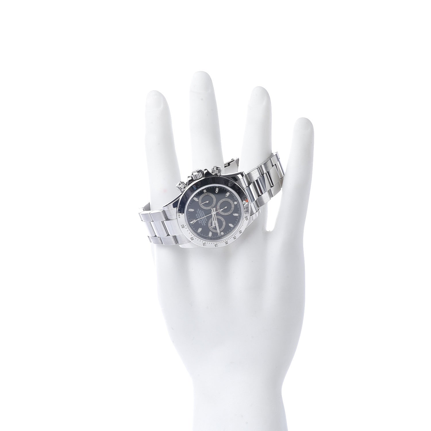 Rolex Stainless Steel 40mm Oyster Perpetual Daytona Cosmograph Watch Black 116520 2 of 7