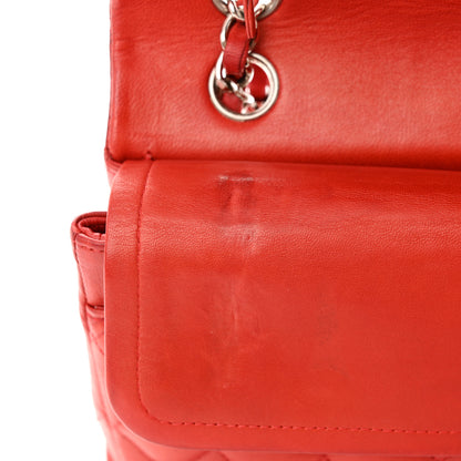 Chanel Lambskin Quilted Medium Double Flap Red 13 of 20