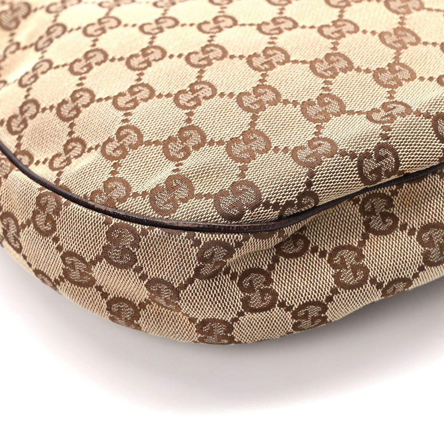 Monogram Web Medium Half Moon Hobo Dark Brown