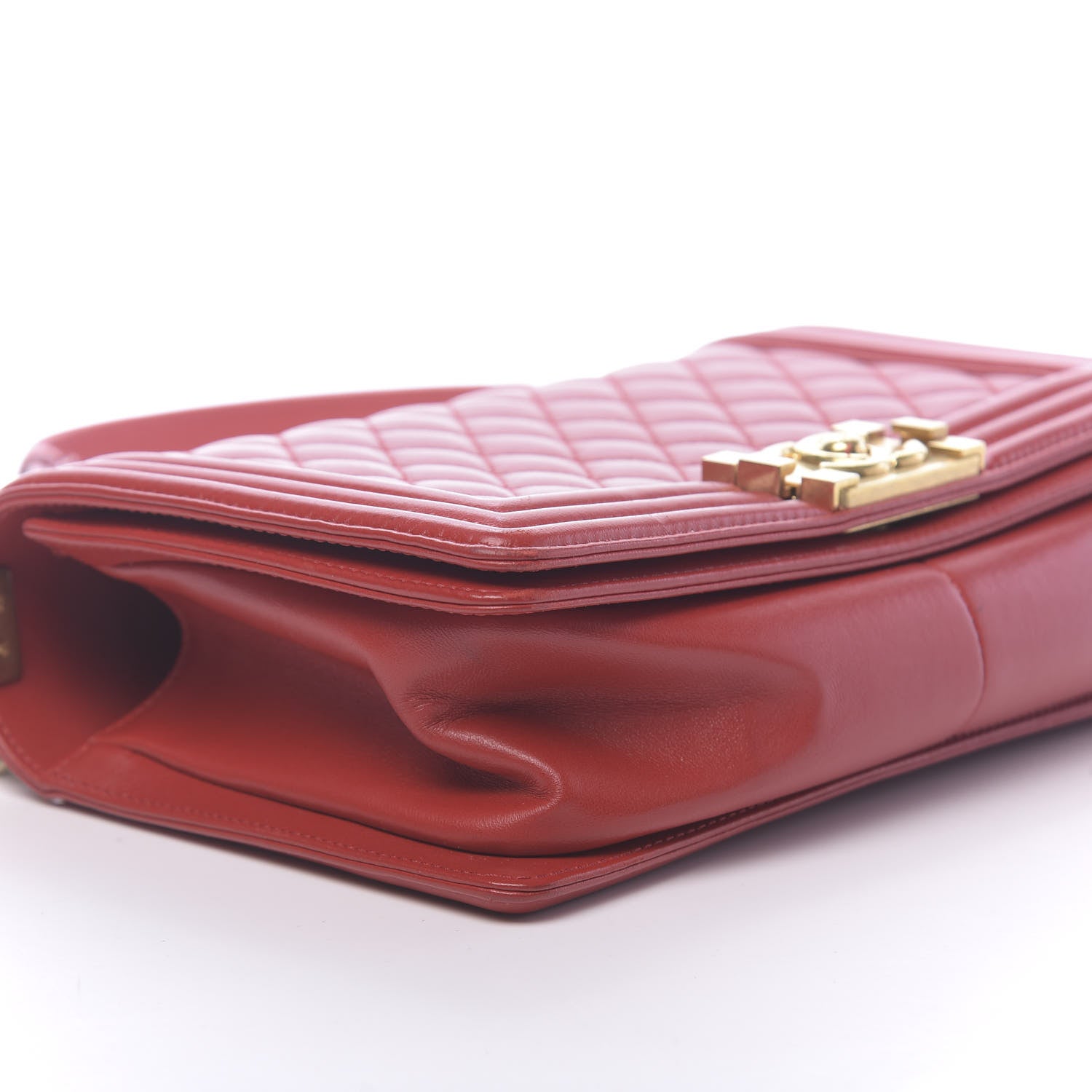Chanel Lambskin Quilted Medium Boy Flap Red 10 of 13