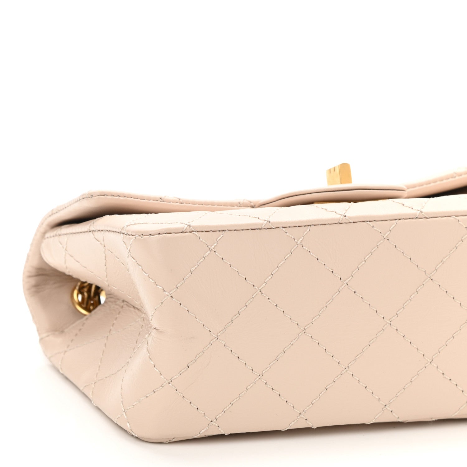 Chanel Aged Calfskin Quilted 2.55 Reissue Mini Flap Light Beige 9 of 10