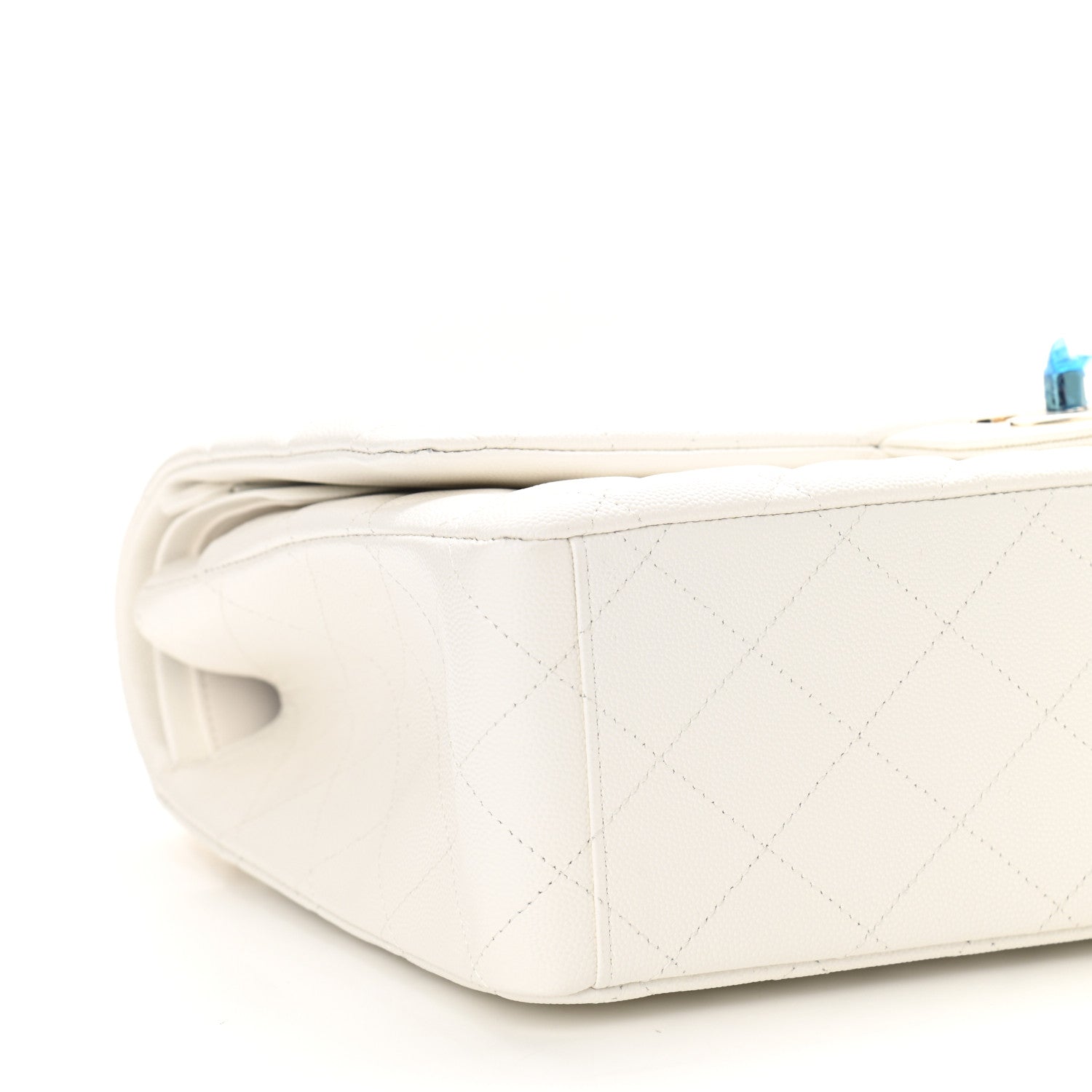 Chanel Caviar Quilted Maxi Double Flap White 9 of 10