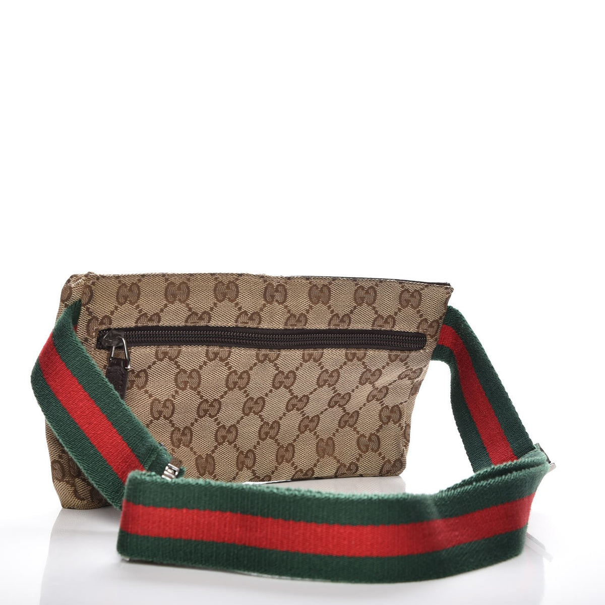 Monogram Web Belt Bag Dark Brown